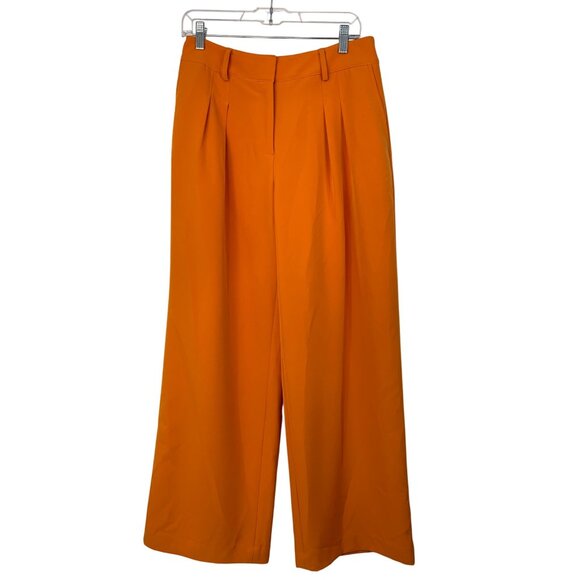 Karl Lagerfeld Paris Womens Orange Wide Leg Pants Size 6 EUC - Picture 3 of 8
